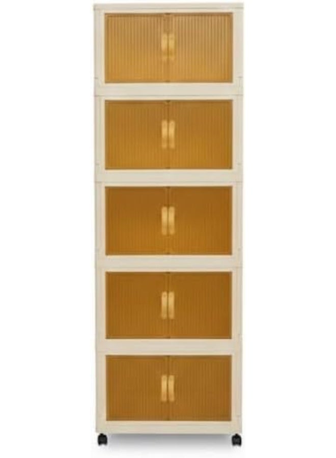 Z 5-Tier Lightweight & Durable Plastic Cabinet – Smart Storage for Kitchen, Bathroom & Balcony - Image 4